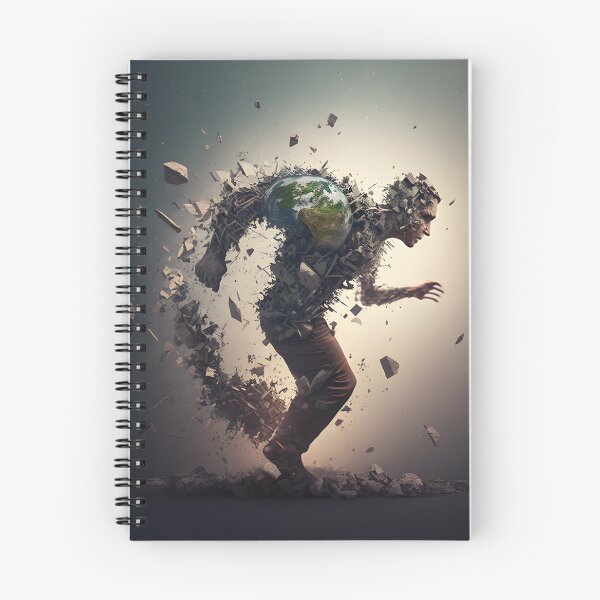 Item preview, Man transforms into earth and stones artwork designed and sold by FRSquare.