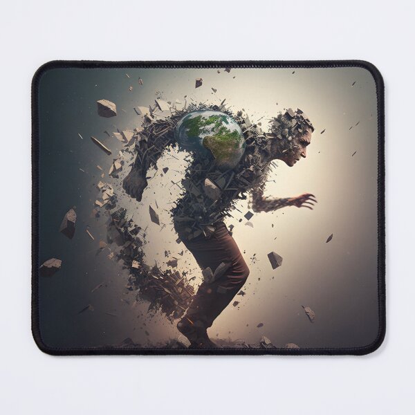 Item preview, Man transforms into earth and stones artwork designed and sold by FRSquare.