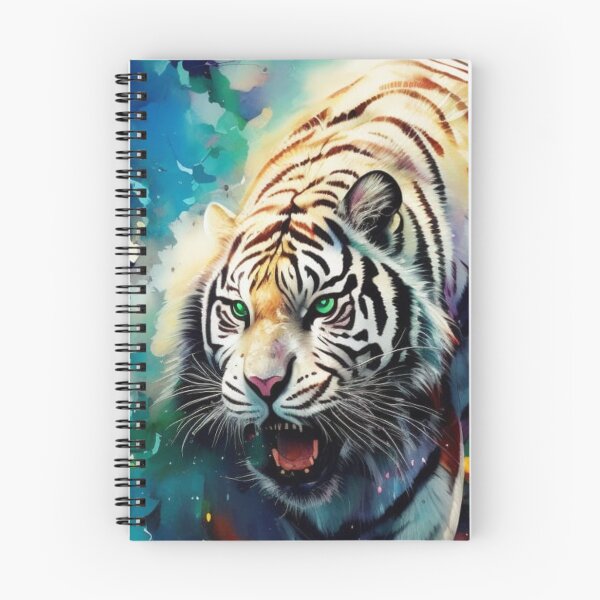 Item preview, Solitary White Tiger | Rare Bengal Tiger | Endangered Predator designed and sold by Verdant Rose Studio.