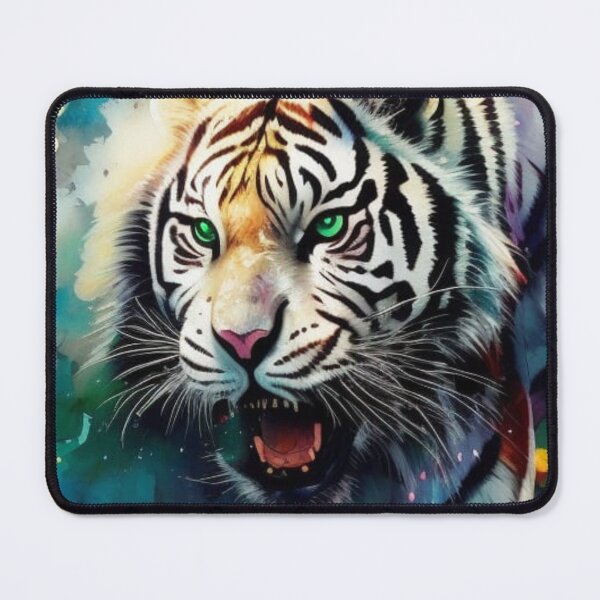 Item preview, Solitary White Tiger | Rare Bengal Tiger | Endangered Predator designed and sold by Verdant Rose Studio.