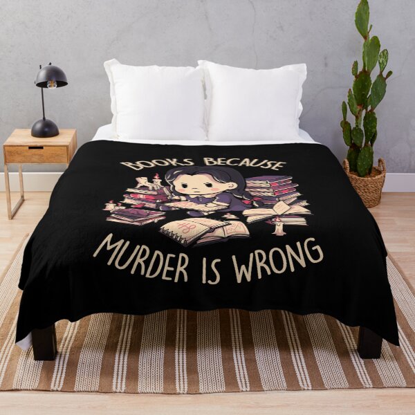 Item preview, Books Because Murder is Wrong - Evil Darkness Geek Gift designed and sold by EduEly.