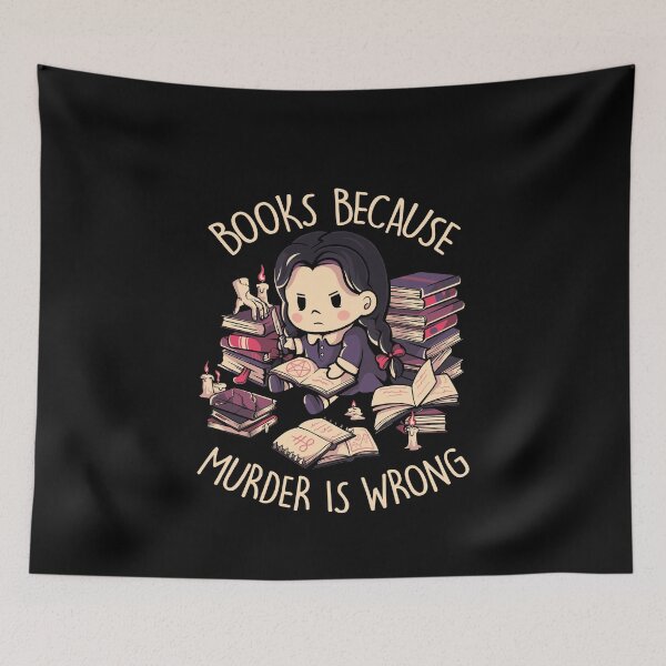 Item preview, Books Because Murder is Wrong - Evil Darkness Geek Gift designed and sold by EduEly.