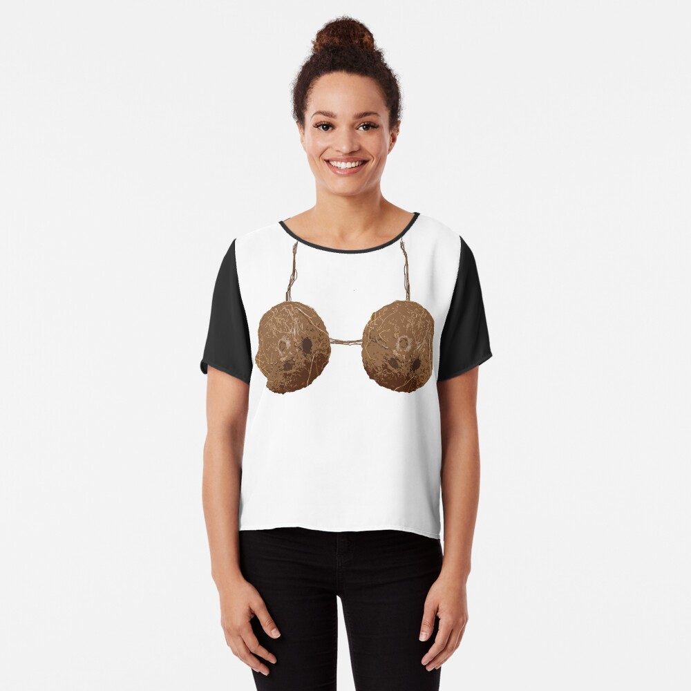 Womens Funny Coconut Bra Summer Halloween Costume Womens | Sticker