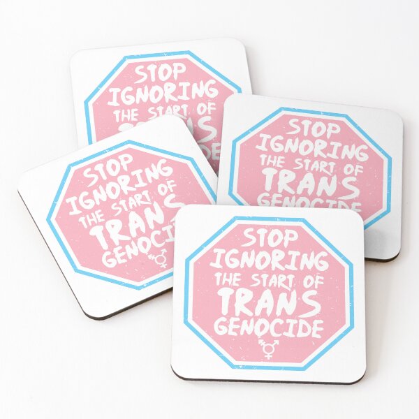Item preview, Stop Ignoring Trans Genocide - Trans Rights Sticker - Pink  designed and sold by LaLunaWinters.