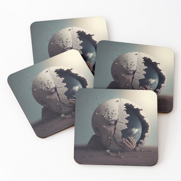Item preview, Man and the earth collage design art designed and sold by FRSquare.