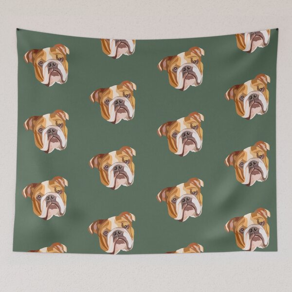Item preview, English Bulldog Illustration  designed and sold by Daisy Ring Art.