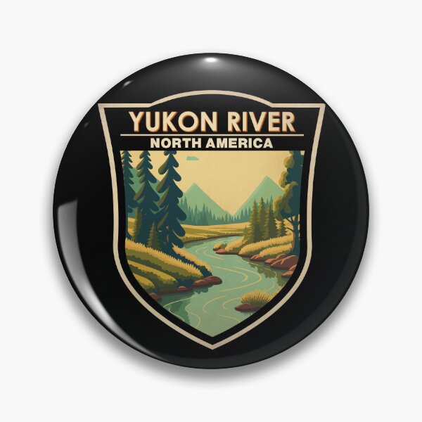 Item preview, Yukon River North America Badge designed and sold by KrisSidDesigns.