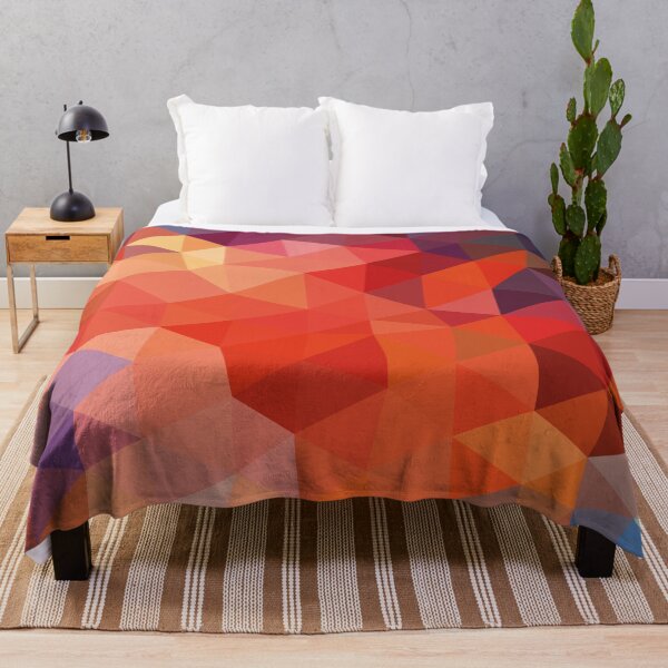 Item preview, Sunburst Low Poly Abstract Pink and Orange designed and sold by shaldesign.