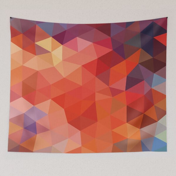 Item preview, Sunburst Low Poly Abstract Pink and Orange designed and sold by shaldesign.