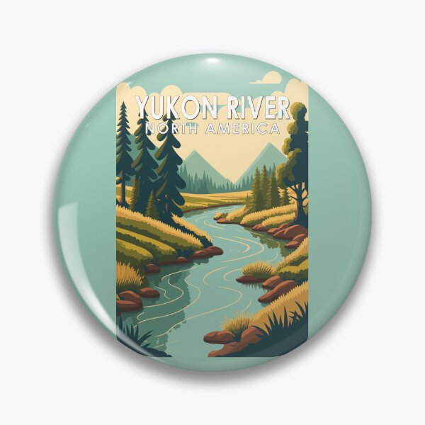 Item preview, Yukon River North America Travel Art Vintage designed and sold by KrisSidDesigns.
