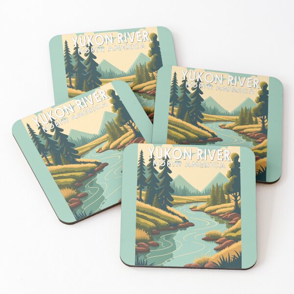 Item preview, Yukon River North America Travel Art Vintage designed and sold by KrisSidDesigns.