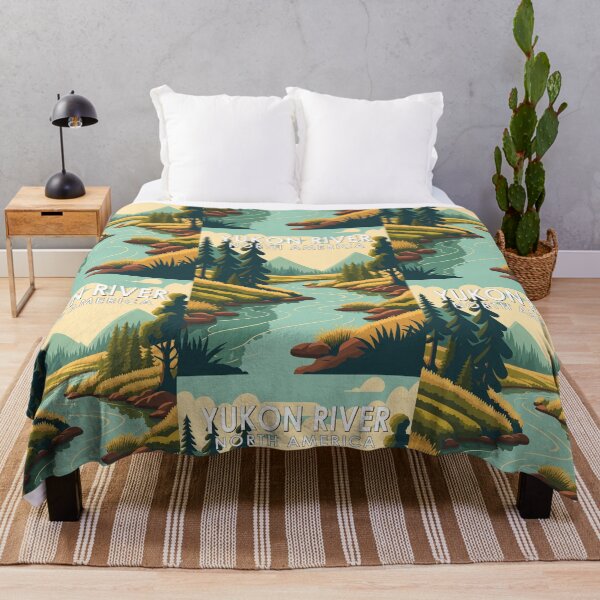 Item preview, Yukon River North America Travel Art Vintage designed and sold by KrisSidDesigns.