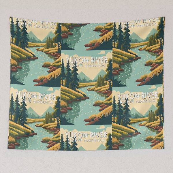 Item preview, Yukon River North America Travel Art Vintage designed and sold by KrisSidDesigns.