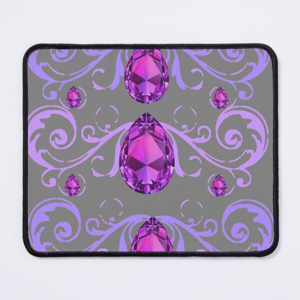 Item preview, PURPLE AMETHYST FEBRUARY BIRTHSTONE GEMS LILAC ART SCROLLS designed and sold by sharlesart.