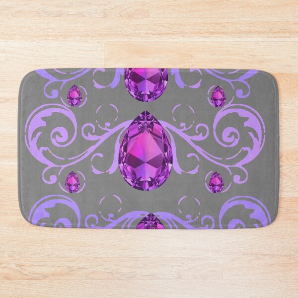 Item preview, PURPLE AMETHYST FEBRUARY BIRTHSTONE GEMS LILAC ART SCROLLS designed and sold by sharlesart.