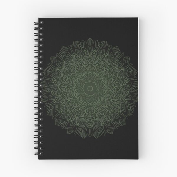 Artikelvorschau, Farn-grüner u. schwarzer einfarbiger Spitze-Mandala-böhmischer Entwurf geschaffen durch Veda entworfen und verkauft von kattakitty.