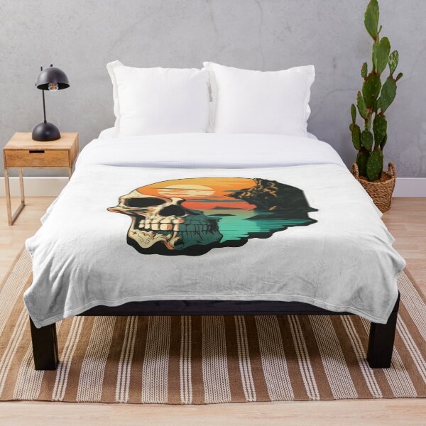 Artikelvorschau, Totenkopf-Design mit Sonnenuntergang entworfen und verkauft von pedrogag.