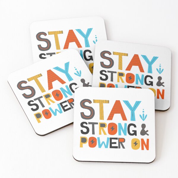 Item preview, Stay Strong and Power On - Inspirational and Motivational Quote designed and sold by greenoriginals.