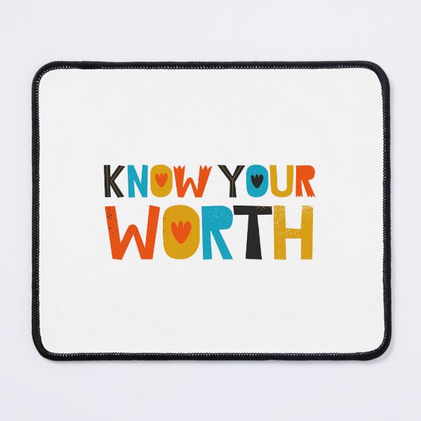 Item preview, Know Your Worth - Inspirational and Motivational Quote designed and sold by greenoriginals.