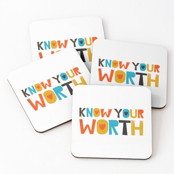 Item preview, Know Your Worth - Inspirational and Motivational Quote designed and sold by greenoriginals.