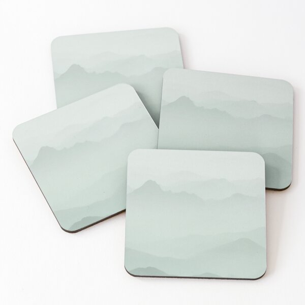 Item preview, Green Abstract Mountain Range designed and sold by ZedColors.