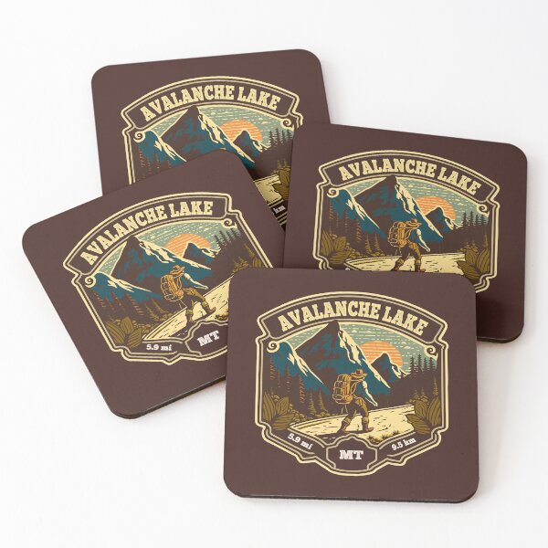 Item preview, Avalanche Lake Trail Montana Hiker Hiking Emblem designed and sold by KrisSidDesigns.