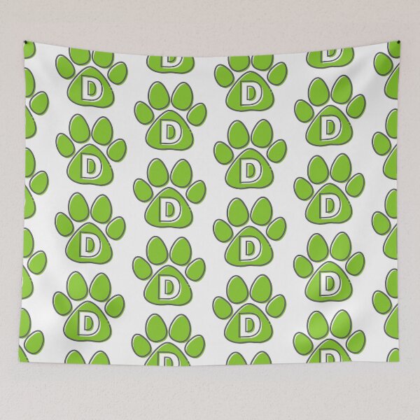 Item preview, Green Paw Monogram D designed and sold by Coffee Lifestyle.