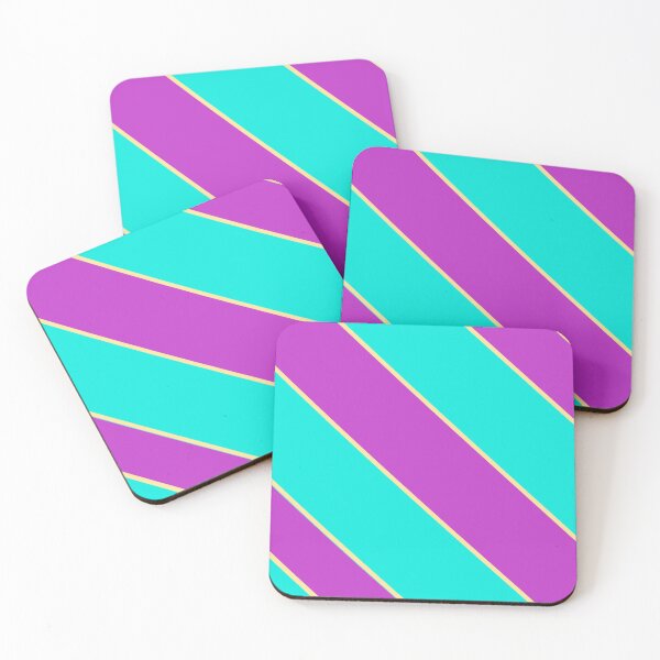 Item preview, Gold Accent Lavender Blue Stripes designed and sold by PrettyViews.
