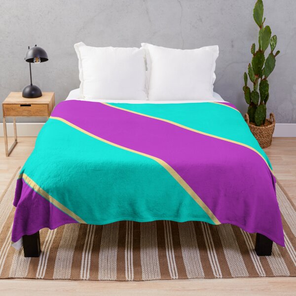 Item preview, Gold Accent Lavender Blue Stripes designed and sold by PrettyViews.