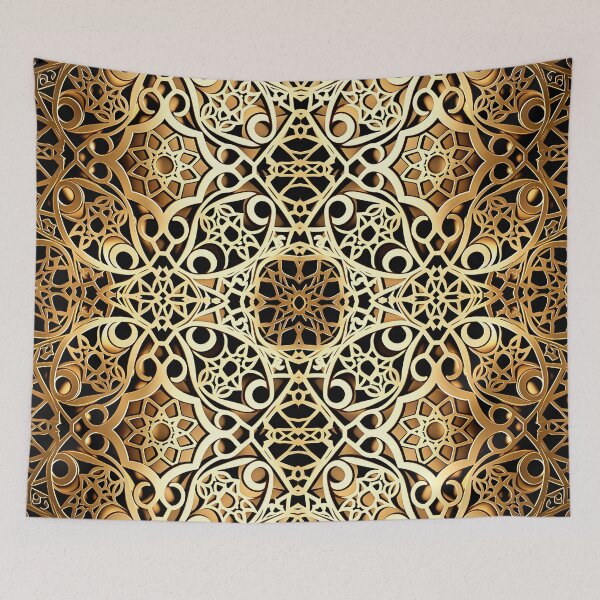 Item preview, Gold Filigree Arabic Pattern Unique and Elegant Design  designed and sold by thearttist.