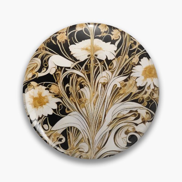 Item preview, Vintage Alphonse Mucha Inspired Art Nouveau White Sunflower Print designed and sold by entwithanaxe.