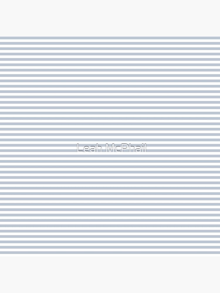 "Pale Blue Grey and White Horizontal Stripes" Poster for Sale by