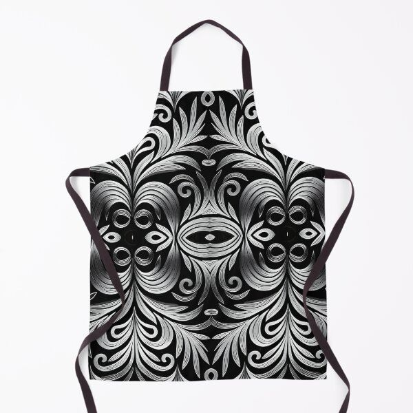 Item preview, Luxurious Filigree Fern 3D Print - Silver and Black Designer Pattern for a Modern Classic Glam Home designed and sold by thearttist.