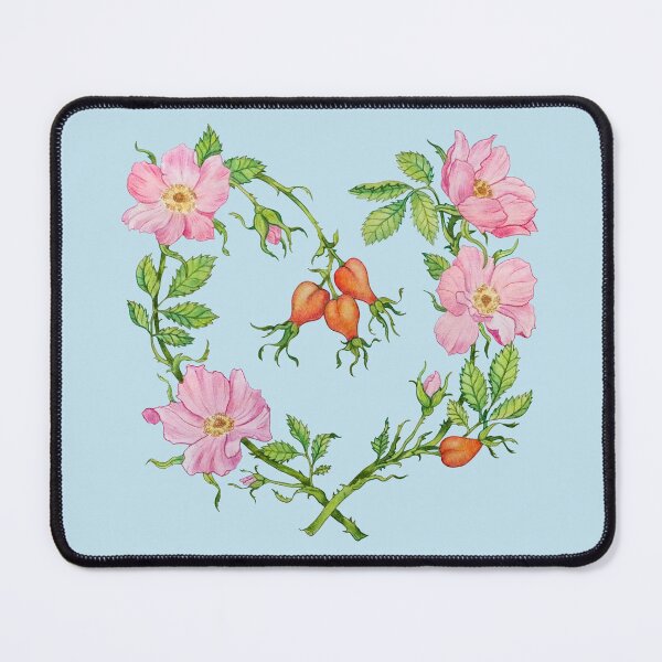 Item preview, Rose Vine Heart Illustration. Floral Pencil Drawing designed and sold by Alika's  Garden.