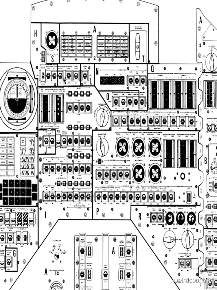 Thumbnail 4 of 4, iPhone Case, Apollo Command Module Main Control Panel designed and sold by weirdcountry.