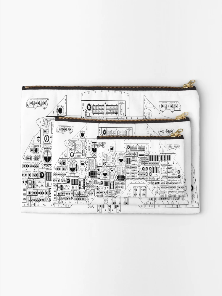 Thumbnail 2 of 4, Zipper Pouch, Apollo Command Module Main Control Panel designed and sold by weirdcountry.