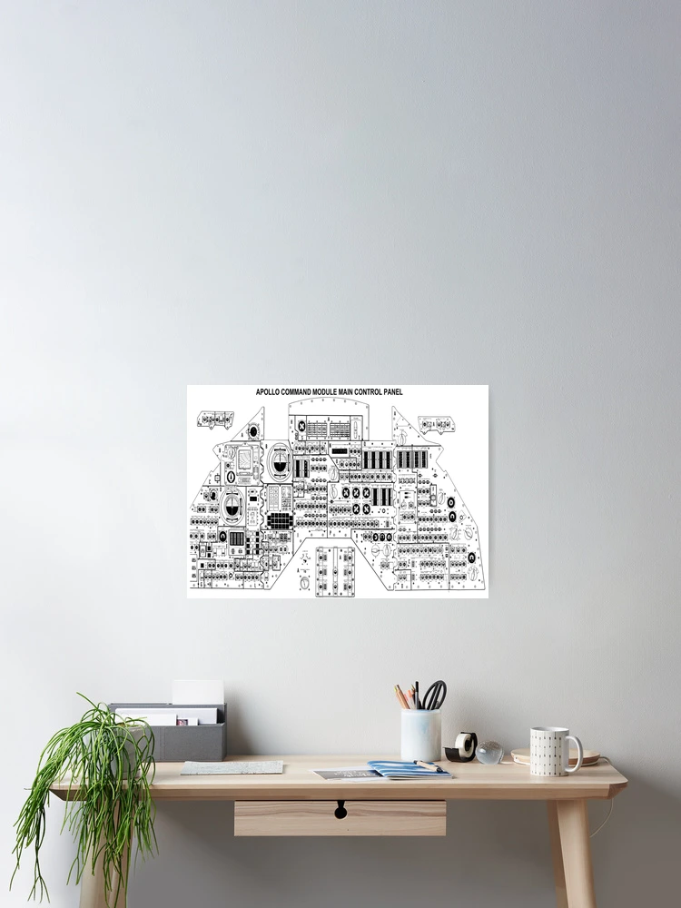 Thumbnail 2 of 3, Poster, Apollo Command Module Main Control Panel designed and sold by weirdcountry.