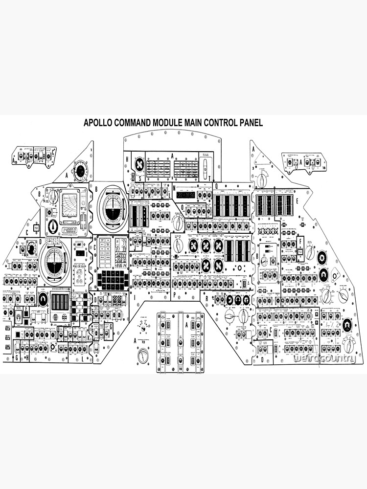 Apollo Command Module Main Control Panel Premium Matte Vertical Poster