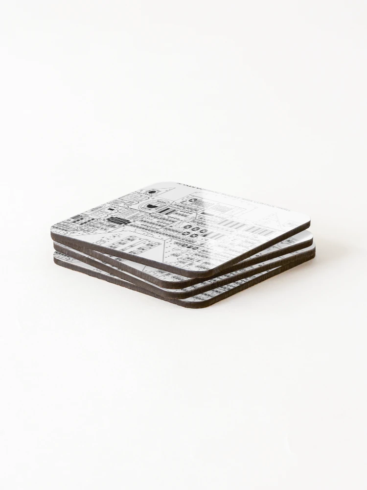Thumbnail 4 of 5, Coasters (Set of 4), Apollo Command Module Main Control Panel designed and sold by weirdcountry.