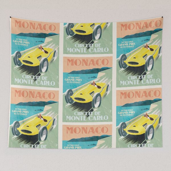 Item preview, Vintage Monaco Poster (Circuit de Monte Carlo) designed and sold by Numero14.