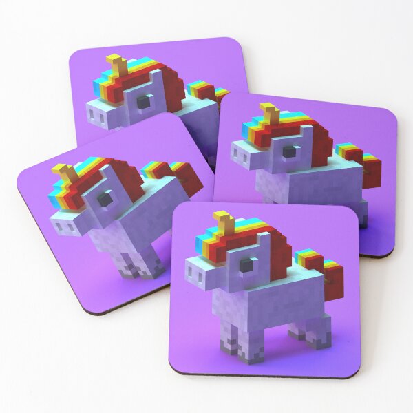 Item preview, voxel unicorn designed and sold by kubicate.
