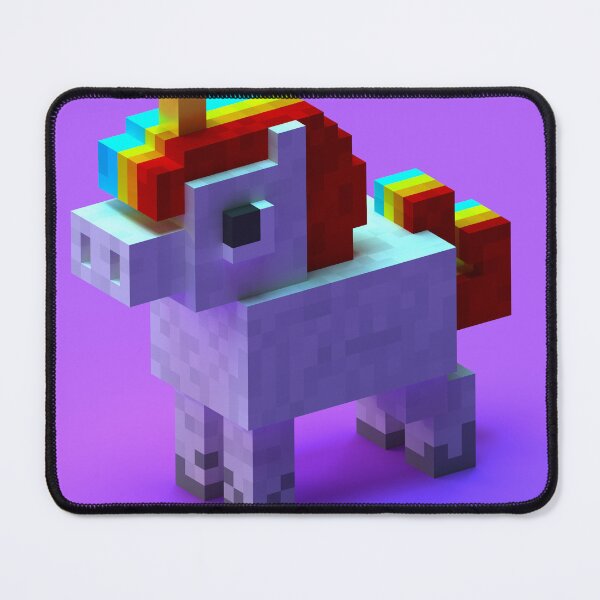 Item preview, voxel unicorn designed and sold by kubicate.