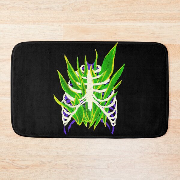 Item preview, Snake plant in human rib cage on black background designed and sold by Theokotos.