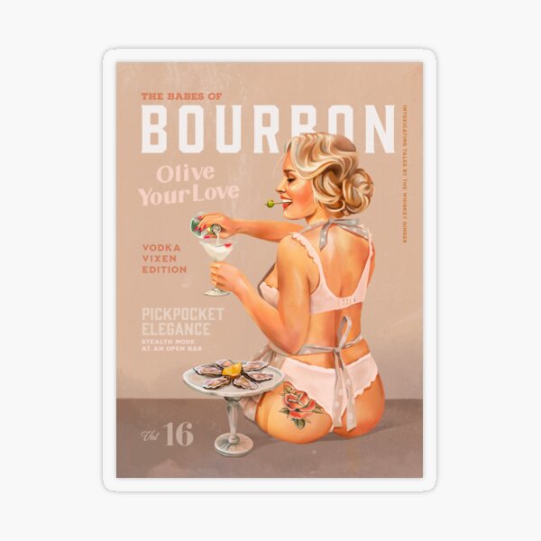 Daize Bordeaux Cherry Liqueur Vintage Alcohol Ad Poster. Featuring Sexy  Pinup Girl With an Afro 