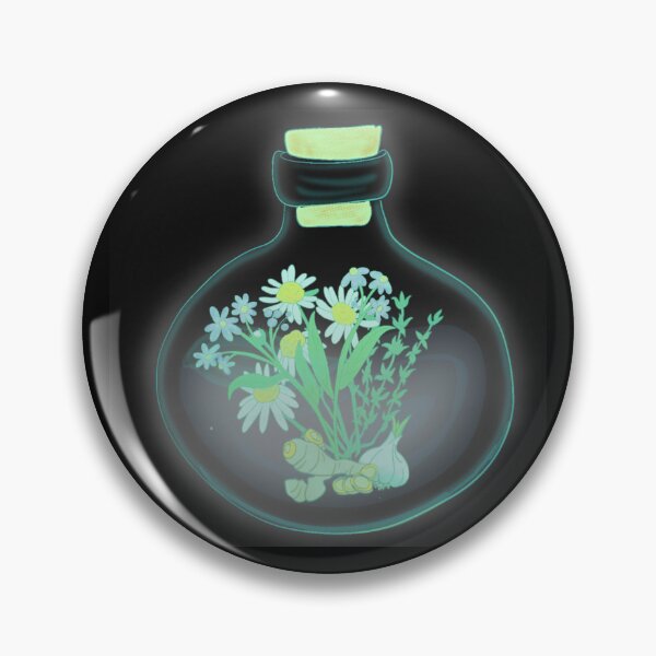Aperçu de l'œuvre Herboristerie, Vintage, Flacon de médecine, herbes, gingembre, camomille, lavande, romarin, thym, nature, fleurs, beau, cadeau, ail créée et vendue par Whateverboss.