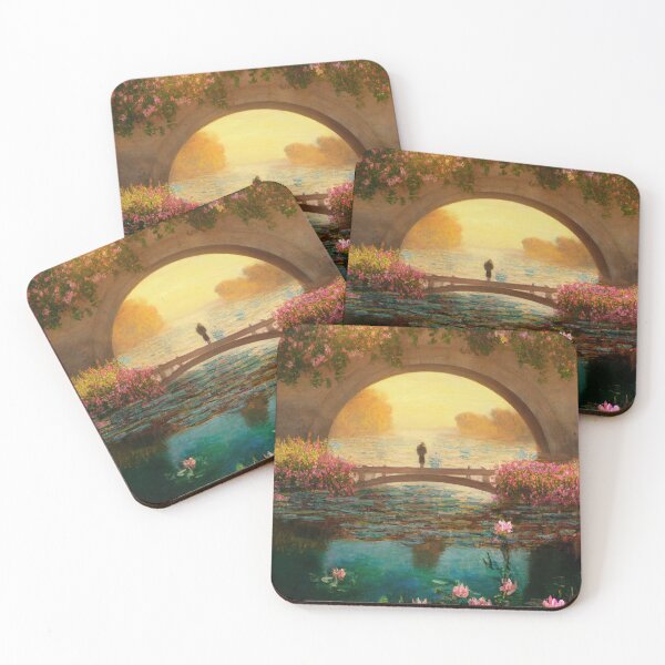 Item preview, Person Standing Under Bridge Idyllic Wild Garden designed and sold by bryanchvzz.