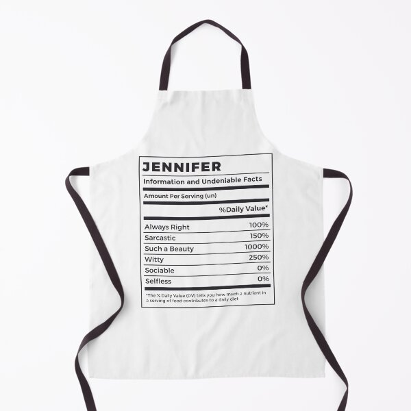 Item preview, Funny Jennifer Name Nutrition Facts designed and sold by MrEddie10.