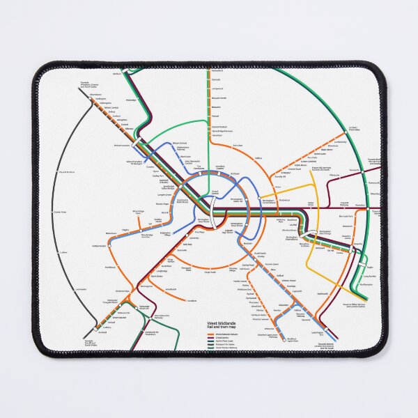 Item preview, West Midlands Tram and Rail Map - Circular designed and sold by shirtsmith.
