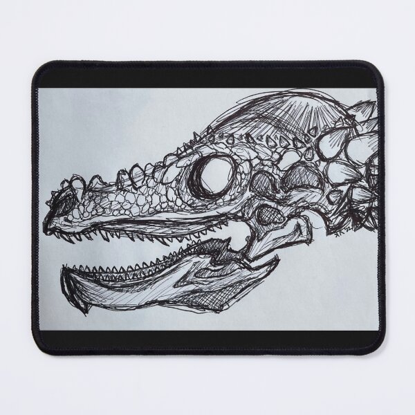 Item preview, Pachycephalosaur Skull Sketch designed and sold by kelcykent.