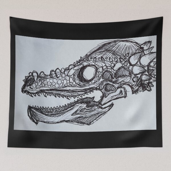 Item preview, Pachycephalosaur Skull Sketch designed and sold by kelcykent.